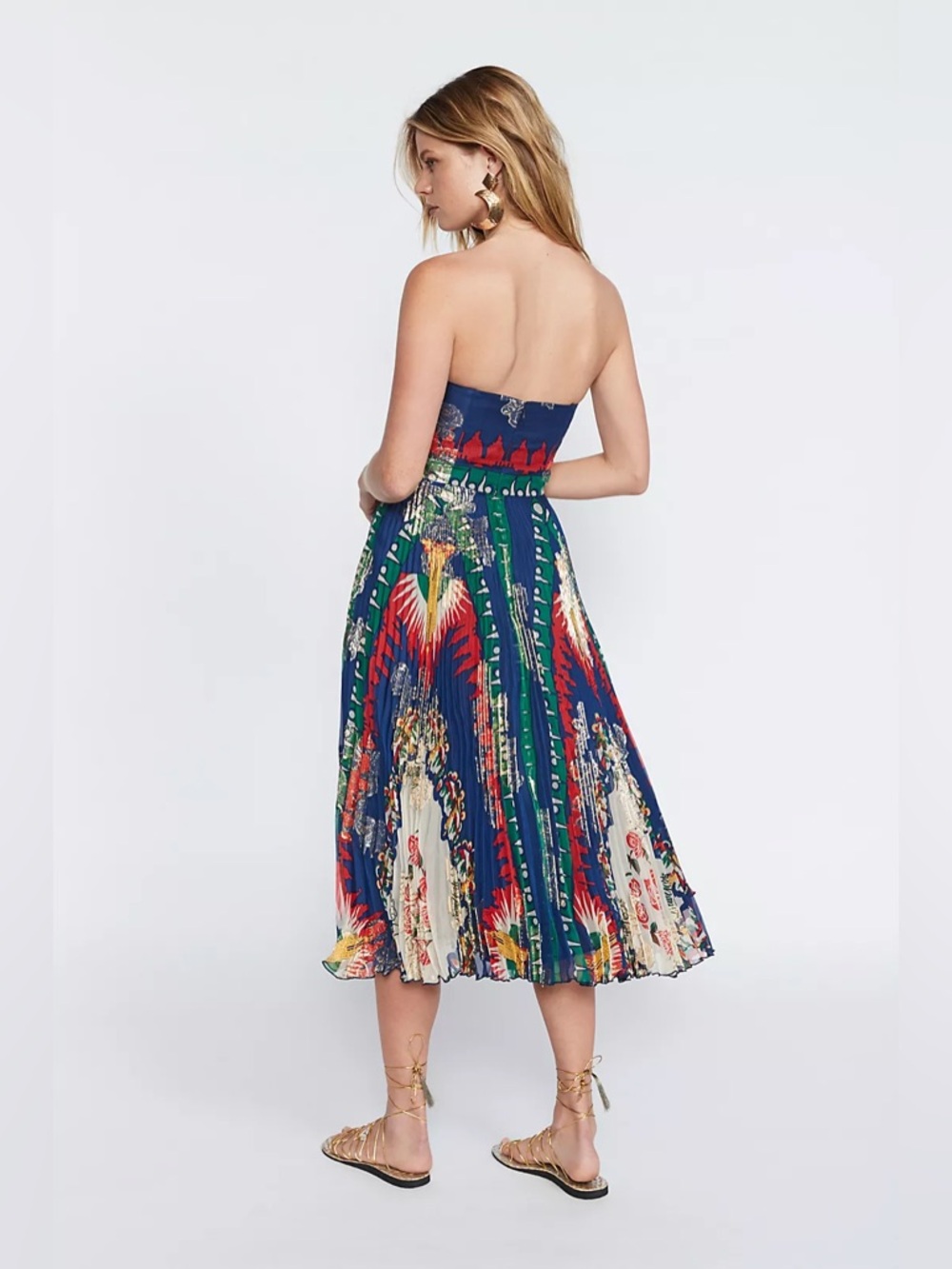 NWT Anthropologie Anna Sui strapless midi dress, 4 - Picture 4 of 9